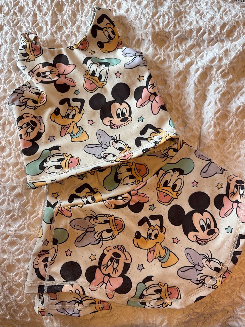 Disney Pastel Mickey & Friends Two-Piece tank and skort set